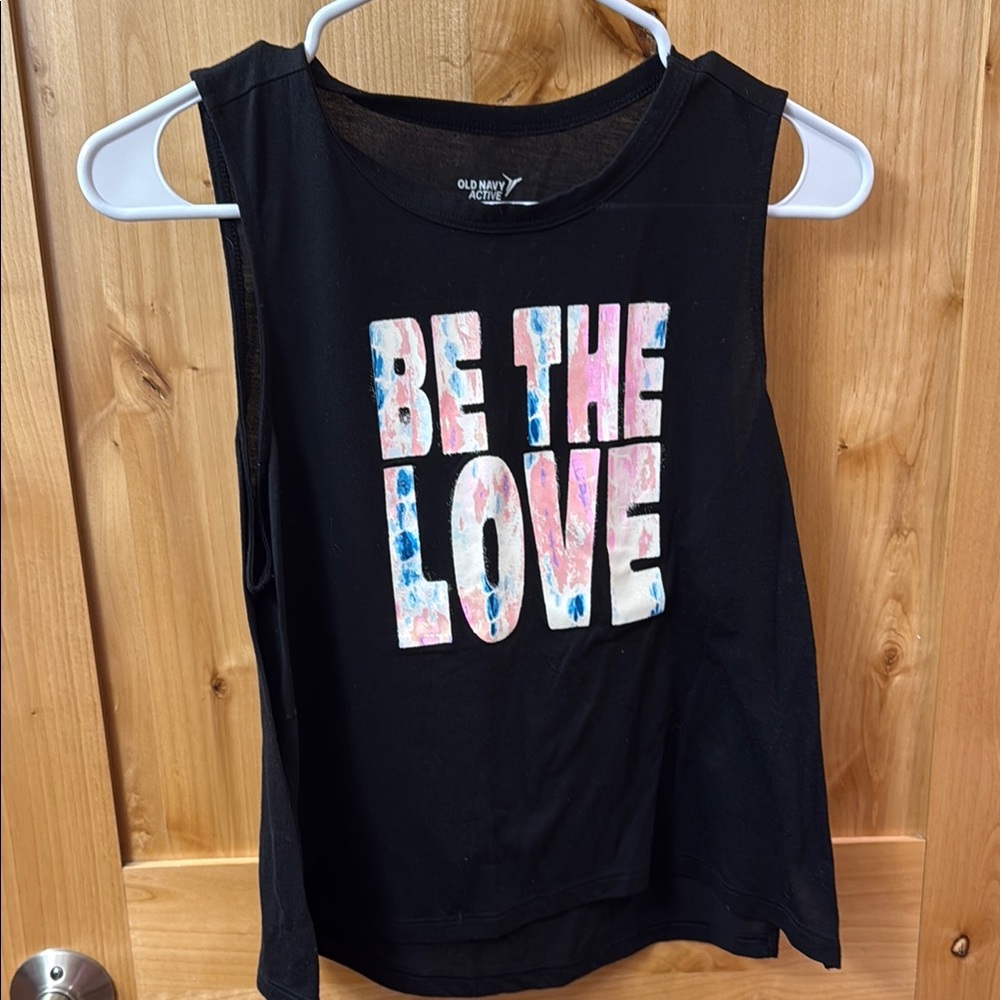 Old Navy Black Graphic Tank Top